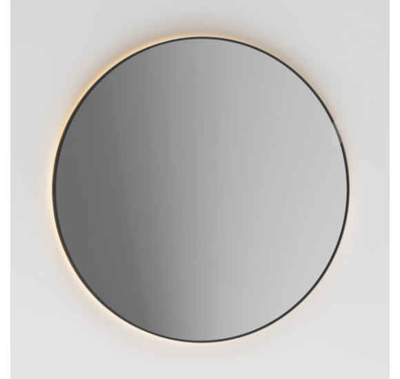 Veidrodis su galiniu apšvietimu ir juodu aliuminio rėmeliu BALTECO AG 100