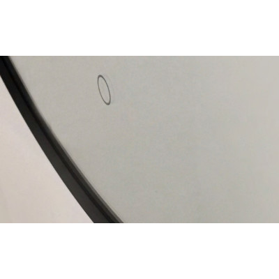 Veidrodis su galiniu apšvietimu ir juodu aliuminio rėmeliu BALTECO AG 100