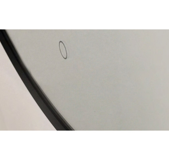 Veidrodis su galiniu apšvietimu ir juodu aliuminio rėmeliu BALTECO AG 100