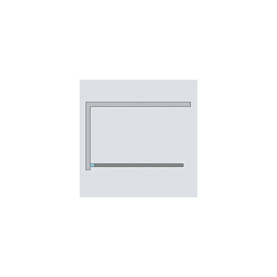 Radaway Walk in dušo pertvara Modo XL  30-100 cm pločio juodi profiliai, skaidrus stiklas