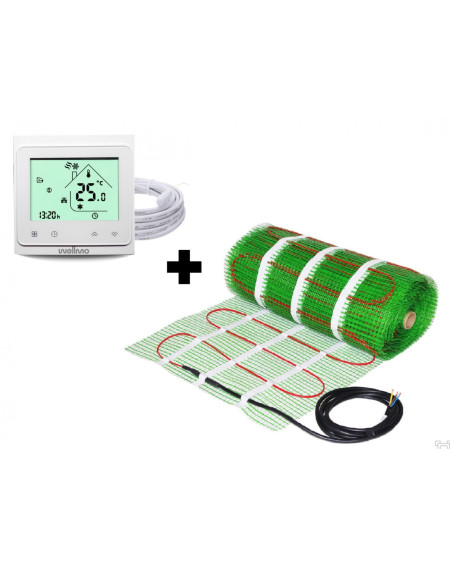 Grindinio šildymo kilimėlis Wellmo Mat + programuojamas termostatas Wellmo WTH new