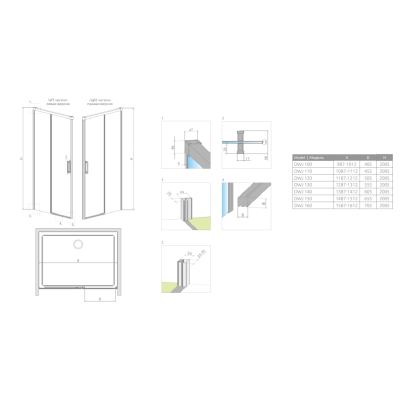 Radaway Idea DWJ dušo durys