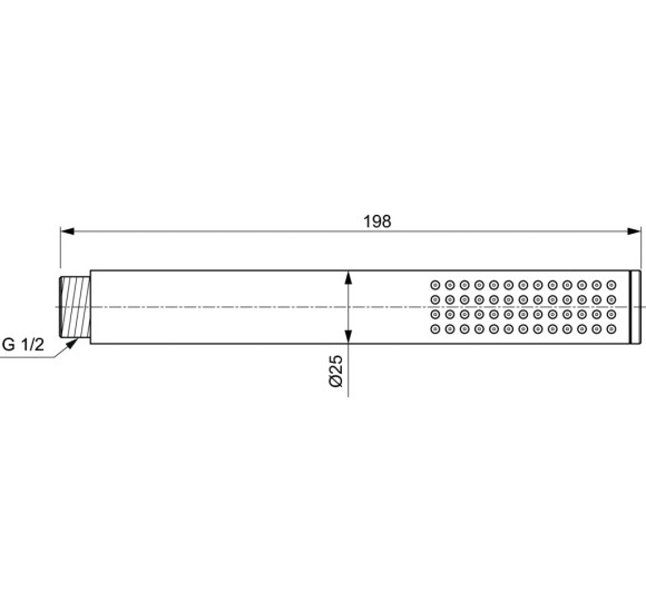 Ideal Standard metalinis rankinis dušas "stick", matinė juoda, BC774XG