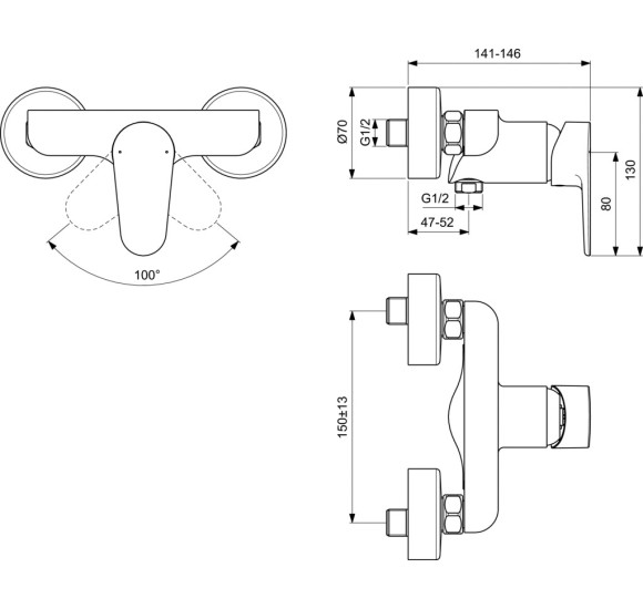 Ideal Standard CERAFINE O dušo vandens maišytuvas
