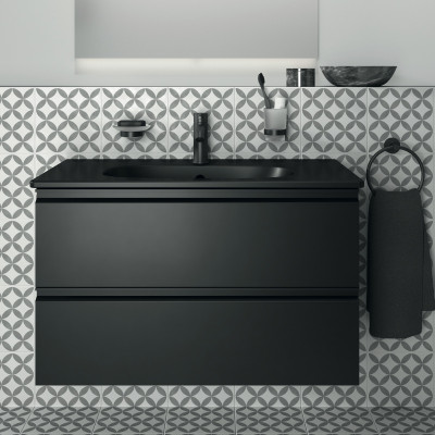 Ideal Standard Tesi pakabinama vonios spintelė 80cm, matinė juoda