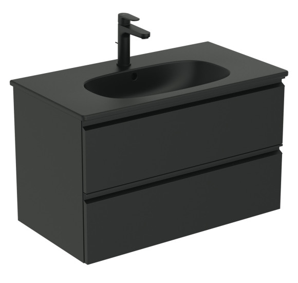 Ideal Standard Tesi pakabinama vonios spintelė 80cm, matinė juoda