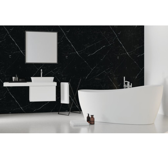 Ideal Standard kvadratinis veidrodis su apšvietimu 80x80cm,juodas rėmelis