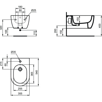 Ideal Standard Blend Curve pakabinama bide