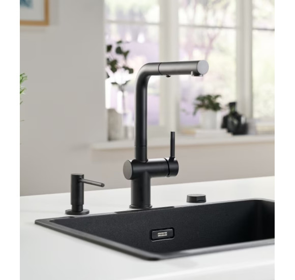 Franke Active L maišytuvas su ištraukiamu dušeliu, pasirenkama spalva