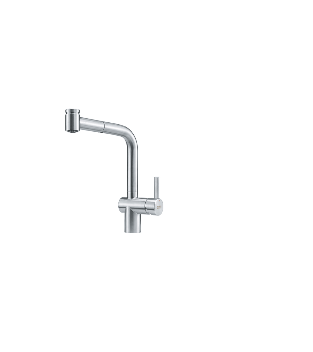 FRANKE maišytuvas plautuvei ATLAS NEO su nerūdijančio plieno korpusu ir ištraukiama žarna