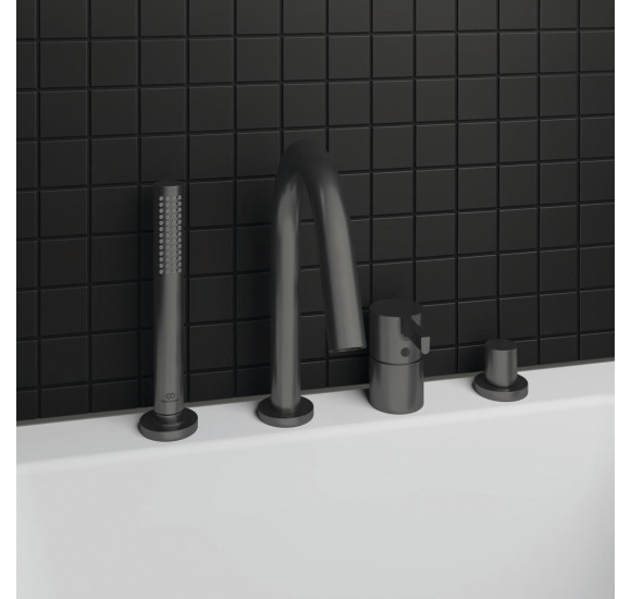 Ideal Standard Joy vonios maišytuvas, montuojamas į kraštą, 4-ių dalių BC789, PVD spalvos