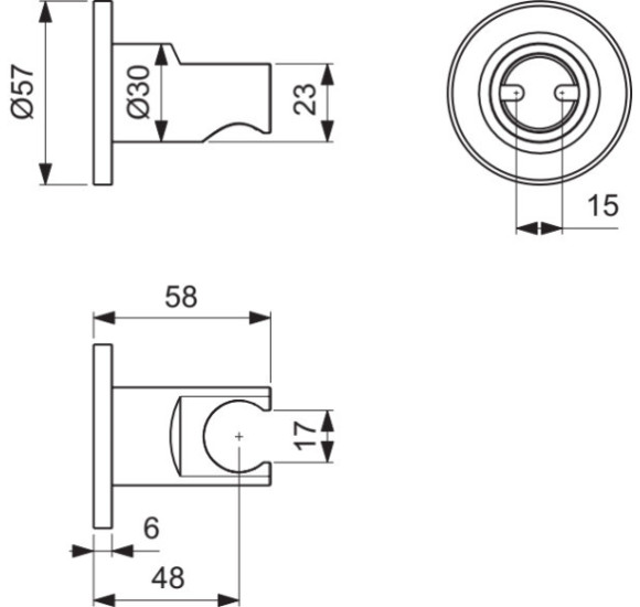 Ideal Standard Idealrain laikiklis dušo galvutei (BC806), PVD spalvos