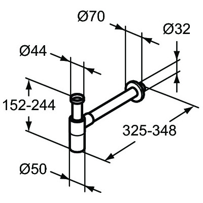 Ideal Standard sifonas praustuvui, PVD spalvos