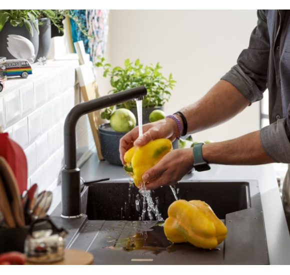 Franke Urban maišytuvas plautuvei su ištraukiamu dušeliu, pasirenkama spalva