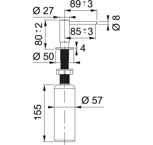 Franke Atlas nerūdijančio plieno muilo dozatorius (pasirenkamos spalvos)