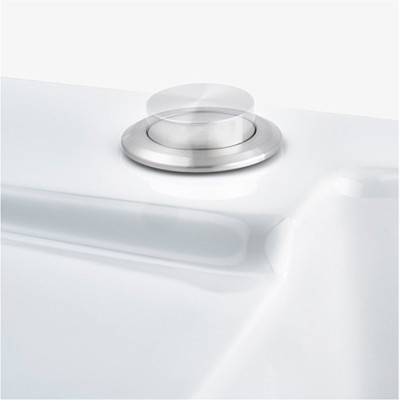 Franke baltos spalvos keramikinė plautuvė MTK 651-100 su nerūdijančio plieno mygtuku