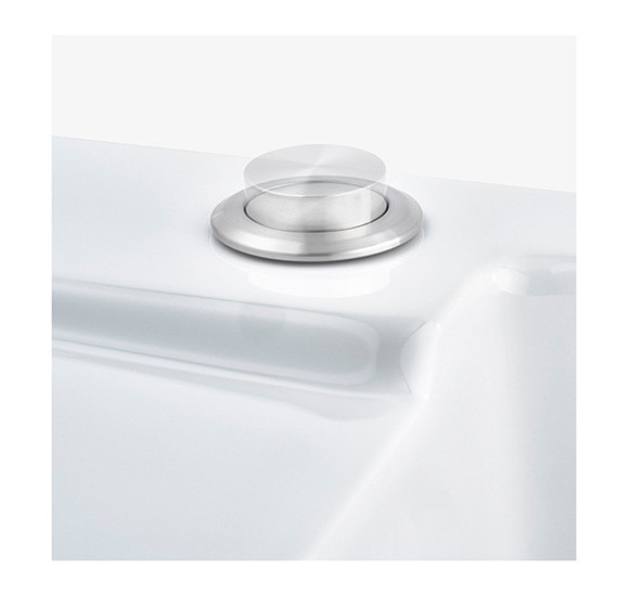 Franke baltos spalvos keramikinė plautuvė MTK 651-100 su nerūdijančio plieno mygtuku