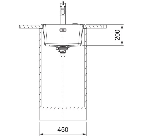 Franke granitinė plautuvė MRG 110-37 montuojama po stalviršiu, pasirenkamos spalvos