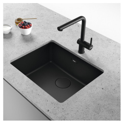 Franke granitinė plautuvė MRG 110-52 juoda matinė, montuojama po stalviršiu