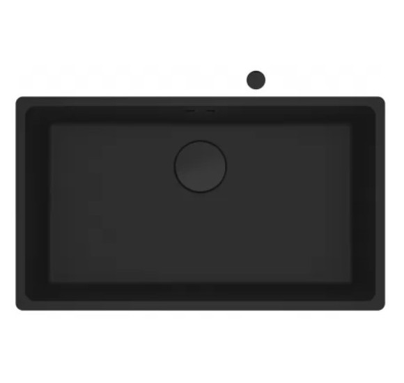 Franke granitinė plautuvė MRG 110-72 montuojama po stalviršiu, juoda matinė