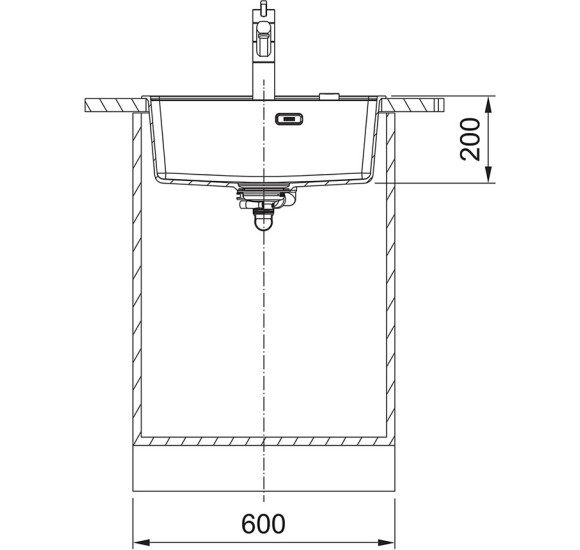 Franke MRG 610-52 A plautuvė montuojama ant stalviršio, juoda matinė