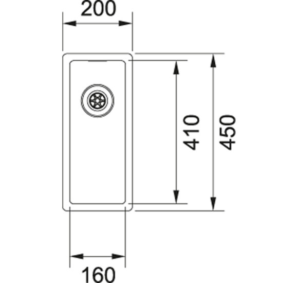 Franke nerūdijančio plieno plautuvė BXX 210/110-16, ekscentrinis ventilis