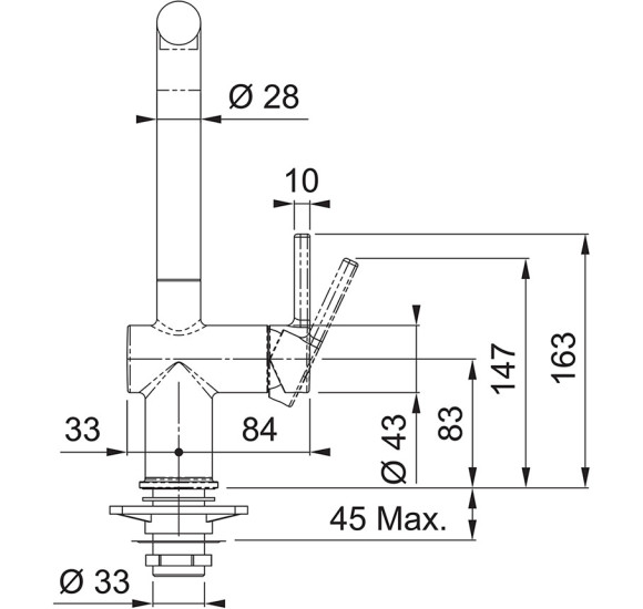 Franke Active L maišytuvas, pasirenkama spalva