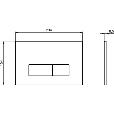 Ideal Standard Oleas™ M2 nuleidimo klavišas, pasirenkamos spalvos, R0121AC, R0121A6, R0121AA