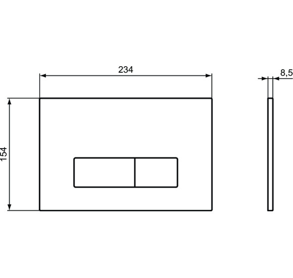 Ideal Standard Oleas™ M2 nuleidimo klavišas, pasirenkamos spalvos, R0121AC, R0121A6, R0121AA
