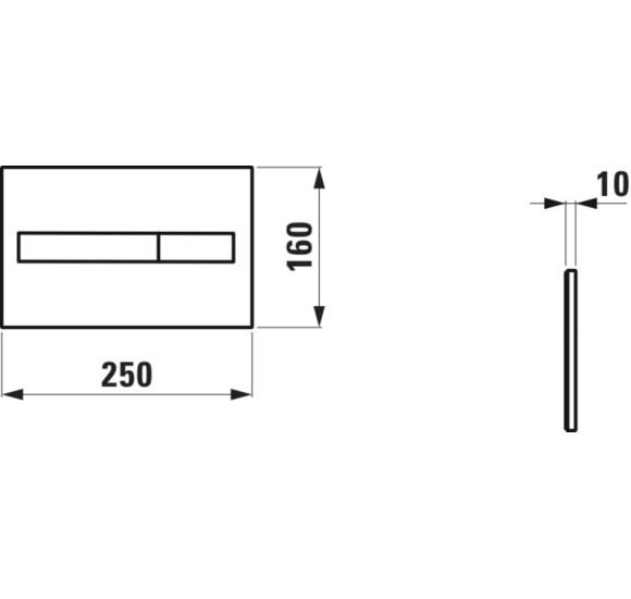 Laufen LIS vandens nuleidimo klavišas