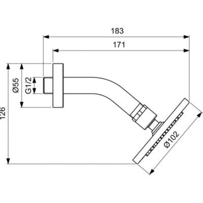 Ideal Standard Rain Soft dušo galva 100mm, chromo spalva, B9436AA