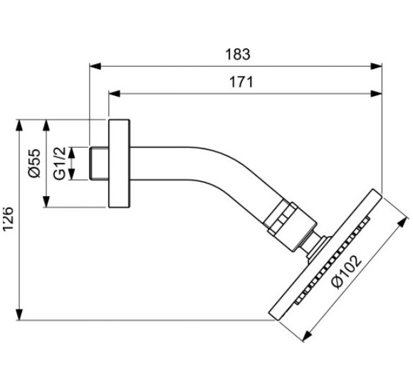Ideal Standard Rain Soft dušo galva 100mm, chromo spalva, B9436AA