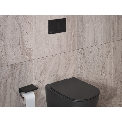 Pakabinamas klozetas Ideal Standard TESI be dangčio, juodos matinės spalvos, T0079V3