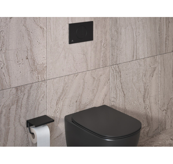 Pakabinamas klozetas Ideal Standard TESI be dangčio, juodos matinės spalvos, T0079V3