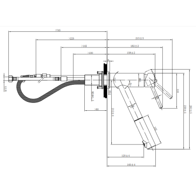 Villeroy & Boch, Como Shower maišytuvas plautuvei su ištraukiamu dušeliu