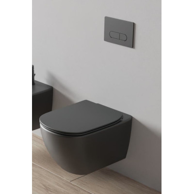 Ideal Standard Tesi Pakabinamo klozeto komplektas 3in1, juodos spalvos, T0079V3+T3527V3+R020467+R0115A6