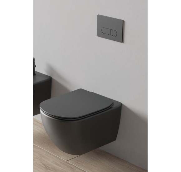 Ideal Standard Tesi Pakabinamo klozeto komplektas 3in1, juodos spalvos, T0079V3+T3527V3+R020467+R0115A6