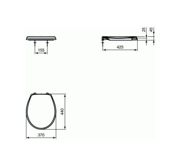 Ideal Standard Eurovit sėdynė su dangčiu, balta