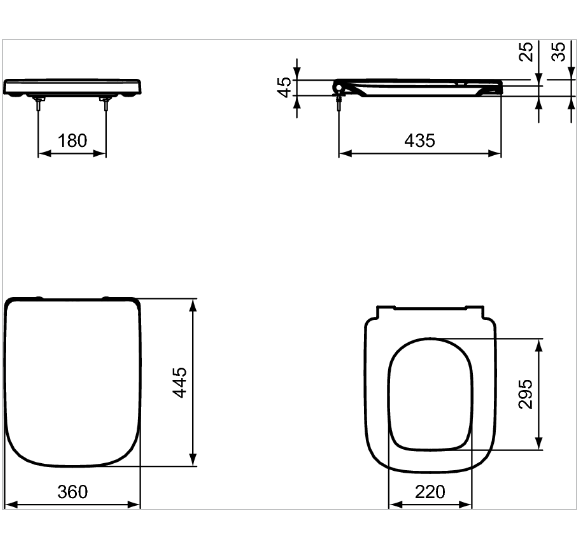 Ideal standard I.LIFE B klozeto dangtis su sėdyne, soft close sistema