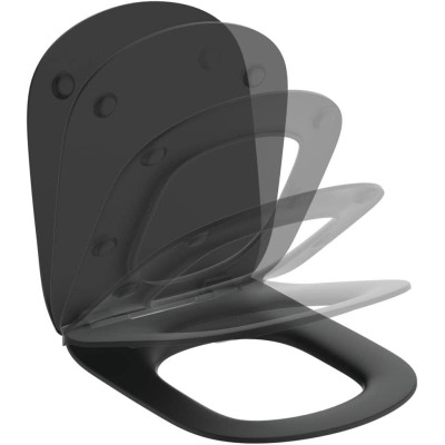 Pakabinamo klozeto Ideal Standard TESI "soft close" dangtis, juodos matinės spalvos, T3527V3