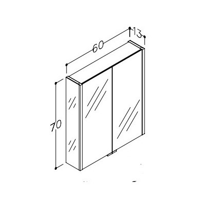 Kamė BIG veidrodinės spintelės su šonų ir dugno apšvietimu (pasirenkamas dydis)