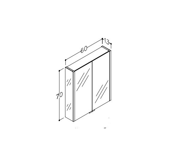Kamė BIG veidrodinės spintelės su šonų ir dugno apšvietimu (pasirenkamas dydis)