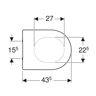 Geberit Acanto pakabinamo klozeto dangtis su "Soft Close" technologija