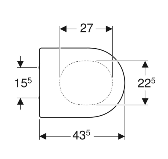 Geberit Acanto pakabinamo klozeto dangtis su "Soft Close" technologija