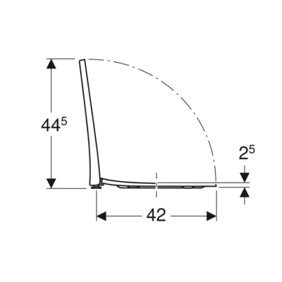 Geberit Acanto pakabinamo klozeto dangtis su "Soft Close" technologija
