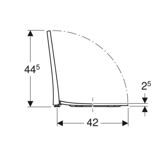 Geberit Acanto pakabinamo klozeto dangtis su "Soft Close" technologija