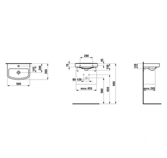 Laufen Kompas praustuvas 500x360