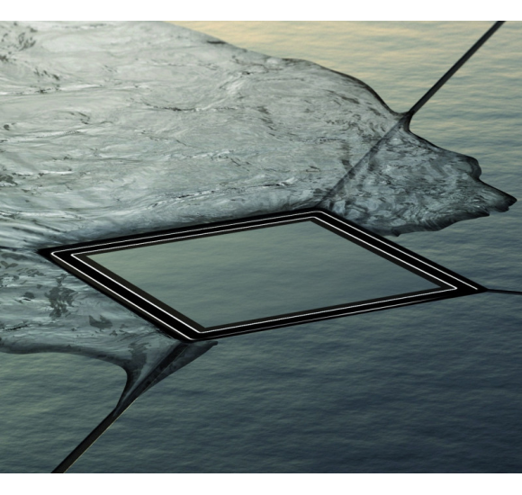 Tece drainpoint S nerūdijančio plieno rėmelis, 150mm su dekoratyvinėmis grotelėmis plytelei įklijuoti