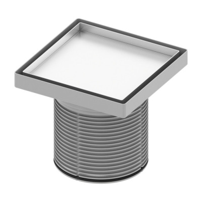 Tece drainpoint S nerūdijančio plieno rėmelis, 150mm su dekoratyvinėmis grotelėmis plytelei įklijuoti