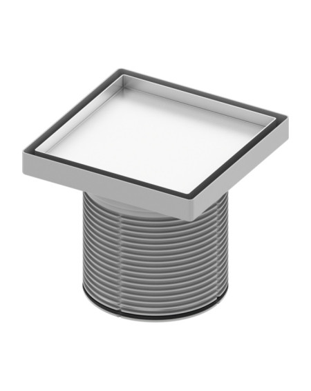 Tece drainpoint S nerūdijančio plieno rėmelis, 150mm su dekoratyvinėmis grotelėmis plytelei įklijuoti